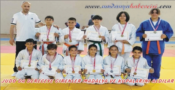 JUDO'DA DERECEYE GRENLER MADALYA VE KUPALARINI ALDILAR